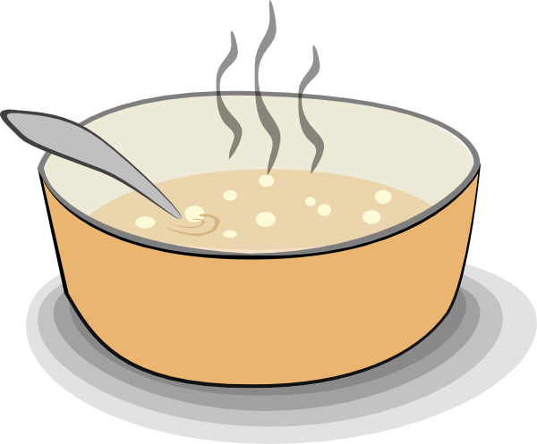 Soup in a bowl